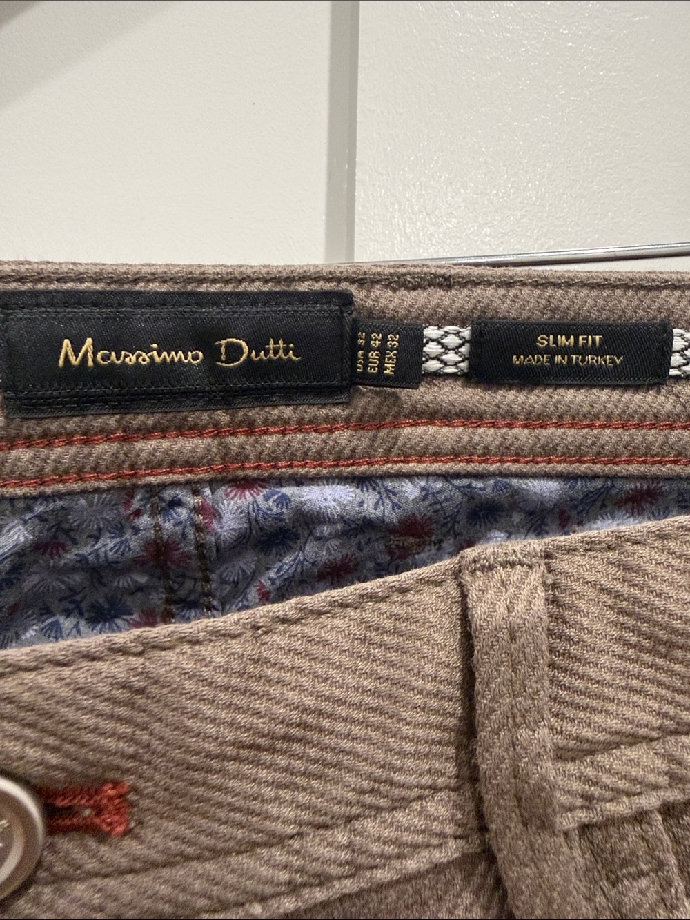 Massimo Dutti Men's Skinny Jeans in Taupe